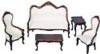 Dollhouse Miniature 5-PC. Mahogany Living Room Set