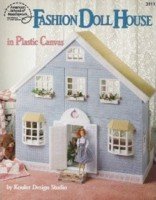 Fashion doll house in plastic canvas