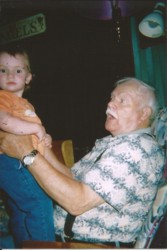 Dad with one of his great grandchildren