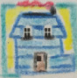 Small blue dollhouse