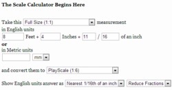 Convert scale to....