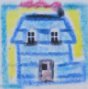 Small light blue dollhouse