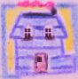 Small pink dollhouse