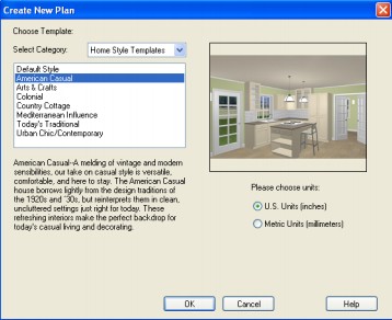 Home Designer Create New Plan Window