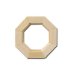 Dollhouse Miniature 1/2-Inch Scale Octagonal Window