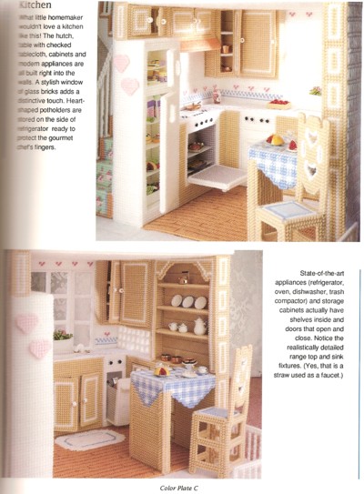 Plastic Canvas Doll House Kitchen