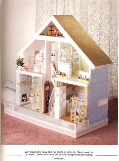 Plastic Canvas Doll House Inside View