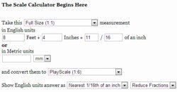 Convert scale to....