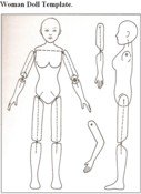 Compare your finished doll often to this template.
